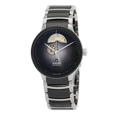 Rado Centrix Automatic Open Heart Two-Tone Unisex Watch r30012152 (чёрный, mbz111083)