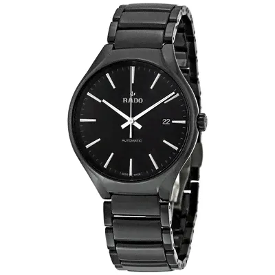 Rado True Automatic Black Dial Black Ceramic Mens Watch r27056152 (чёрный, mbz11195)