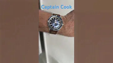 Rado Captain Cook Automatic blue with original brown leather strap. R32505203