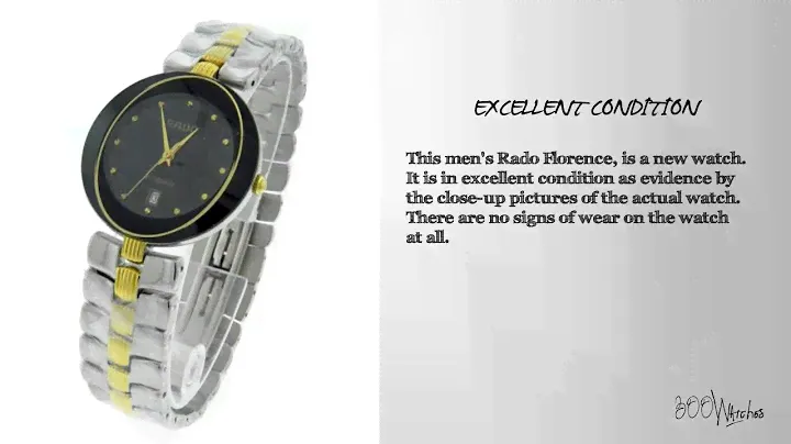 Rado Florence 129.3761.2 Black Toned Dial Two Toned Steel Watch