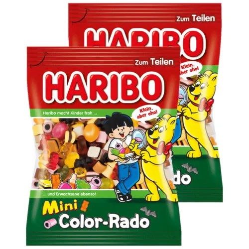 HARIBO Жевательные конфеты Колор-Радо Мини c лакрицей и какао / Mini Color Rado 2шт. Х 175г-0