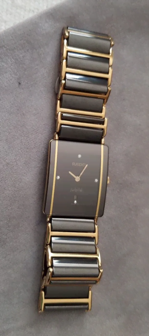 Rado mens bracelet watch - scratch proof, water sealed, high tech ceramics.