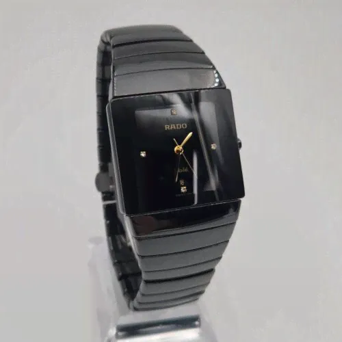 RADO Jubile Ceramic Diamond Diastar Quartz Watch 152.0332.3 w/ New Battery